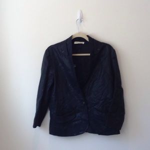 Navy linen jacket.